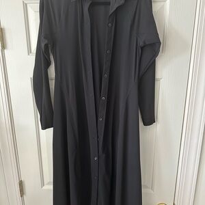 Athleta Black Long Sleeve Maxi Dress